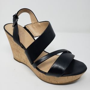 Franco Sarto cork wedge heels